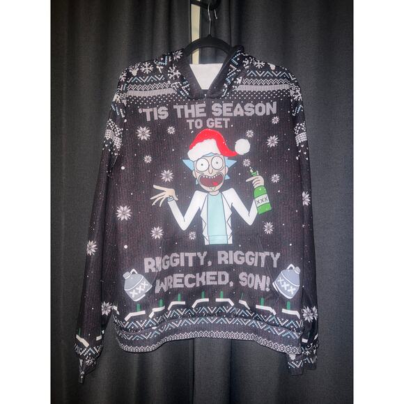 Ugly Christmas Sweater Xmas Size Large Rick Morty - Picture 1 of 2